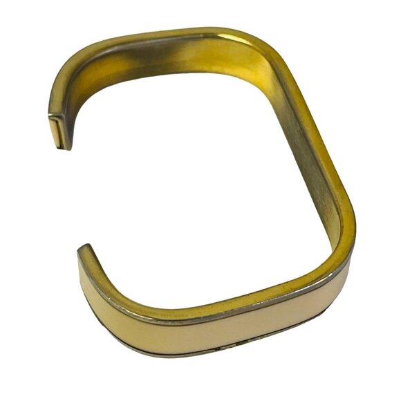 Vintage Gucci Cuff Bracelet Gold-Tone Square  Bangle 2 1/2" x 1 1/2" - Picture 7 of 11